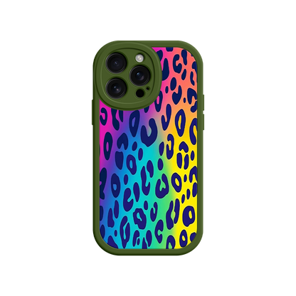 #MC0035 Factory Wholesale Rainbow Leopard Print iPhone 17 Case – Vibrant Gradient Leopard Pattern, Colorful Animal Print Design, Trendy Animal Print Phone Cover
