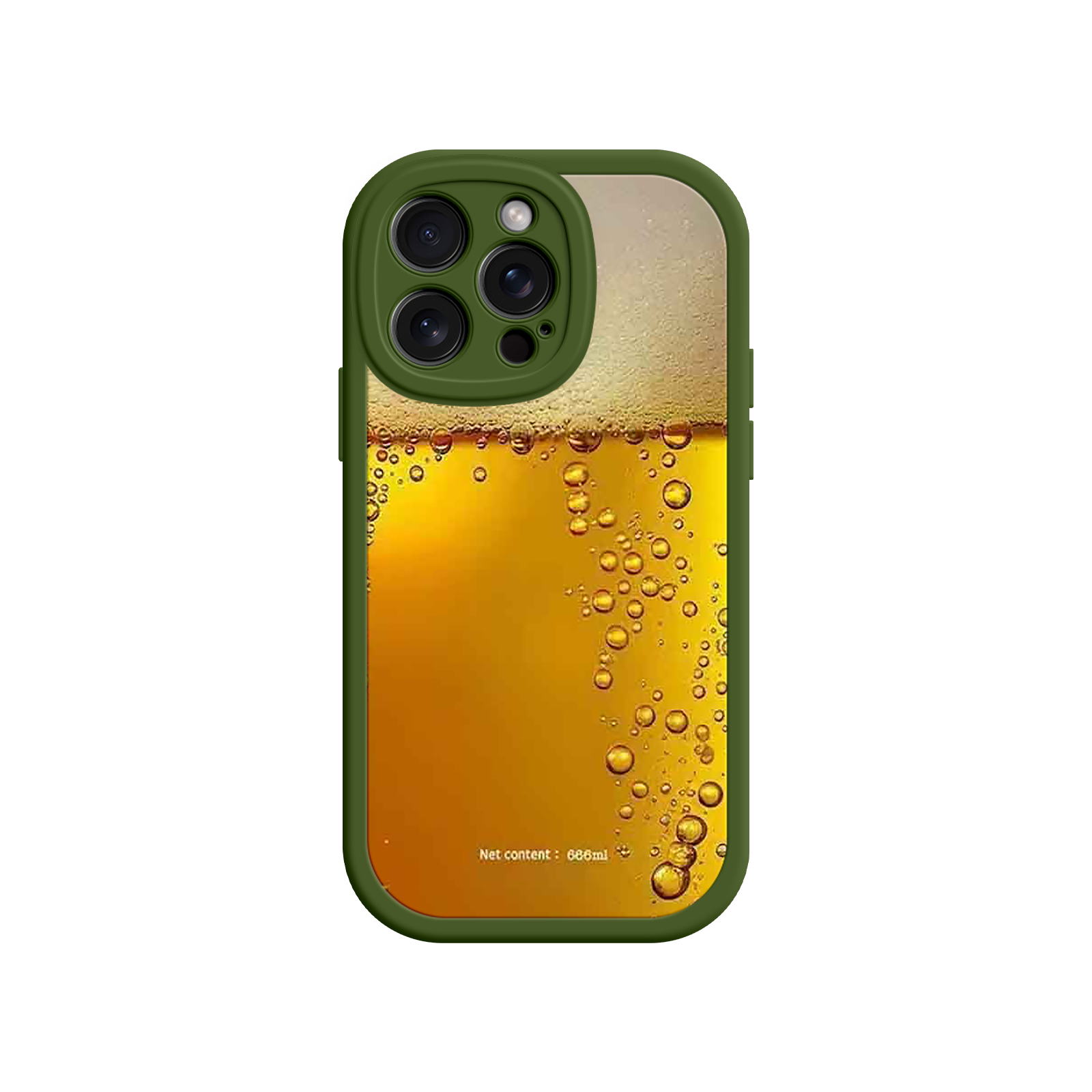 Funny Beer Glass Phone Case – Realistic Foam Design, Novelty Gift for Beer Lovers