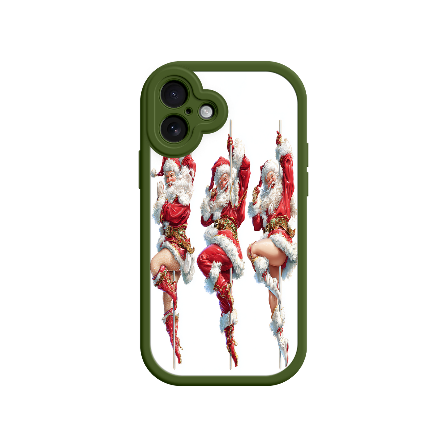 Artistic phone case with joyful Christmas performers