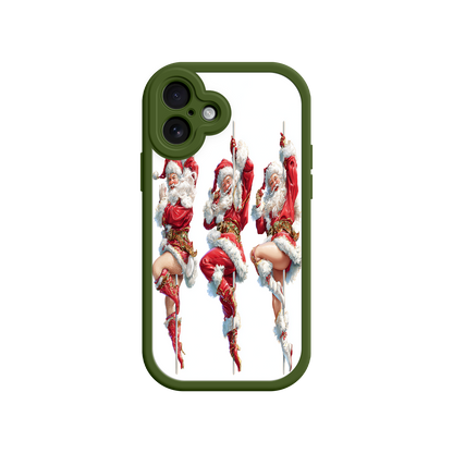Artistic phone case with joyful Christmas performers