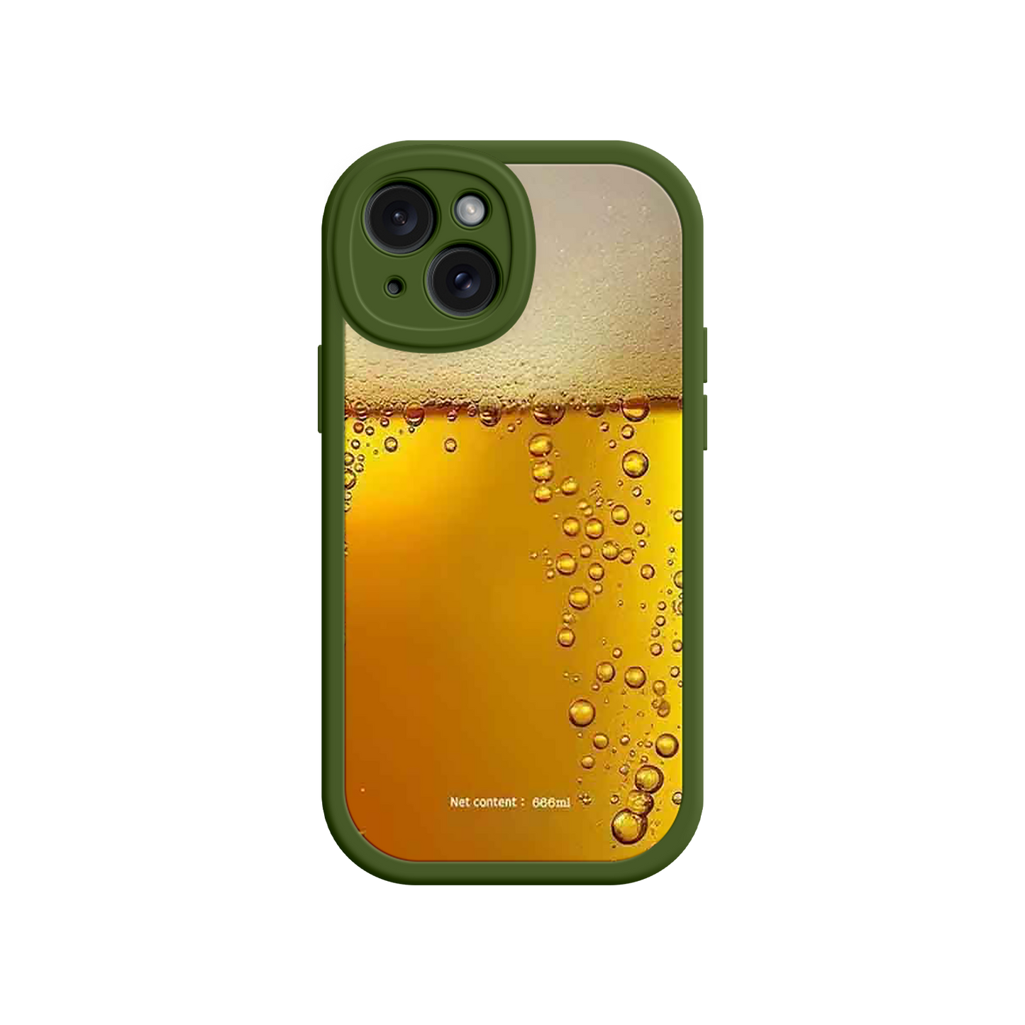 #MC0007 Factory Wholesale Funny Beer Glass Phone Case – Realistic Foam Design, Novelty Gift for Beer Lovers