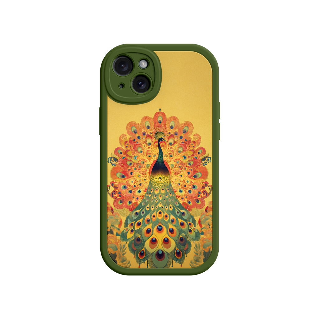 Peacock iPhone Case – Artistic Bird Design with Vibrant Feathers & Boho Style