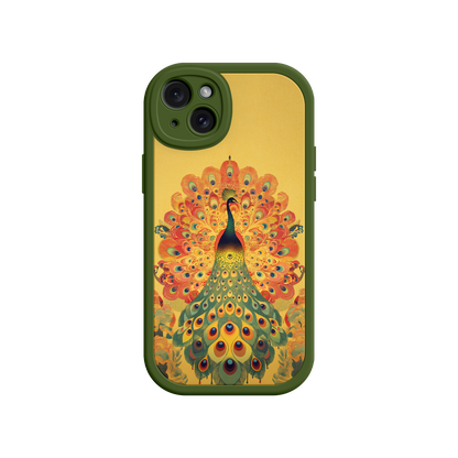 #MC0009 Factory Wholesale Peacock iPhone Case – Artistic Bird Design with Vibrant Feathers & Boho Style