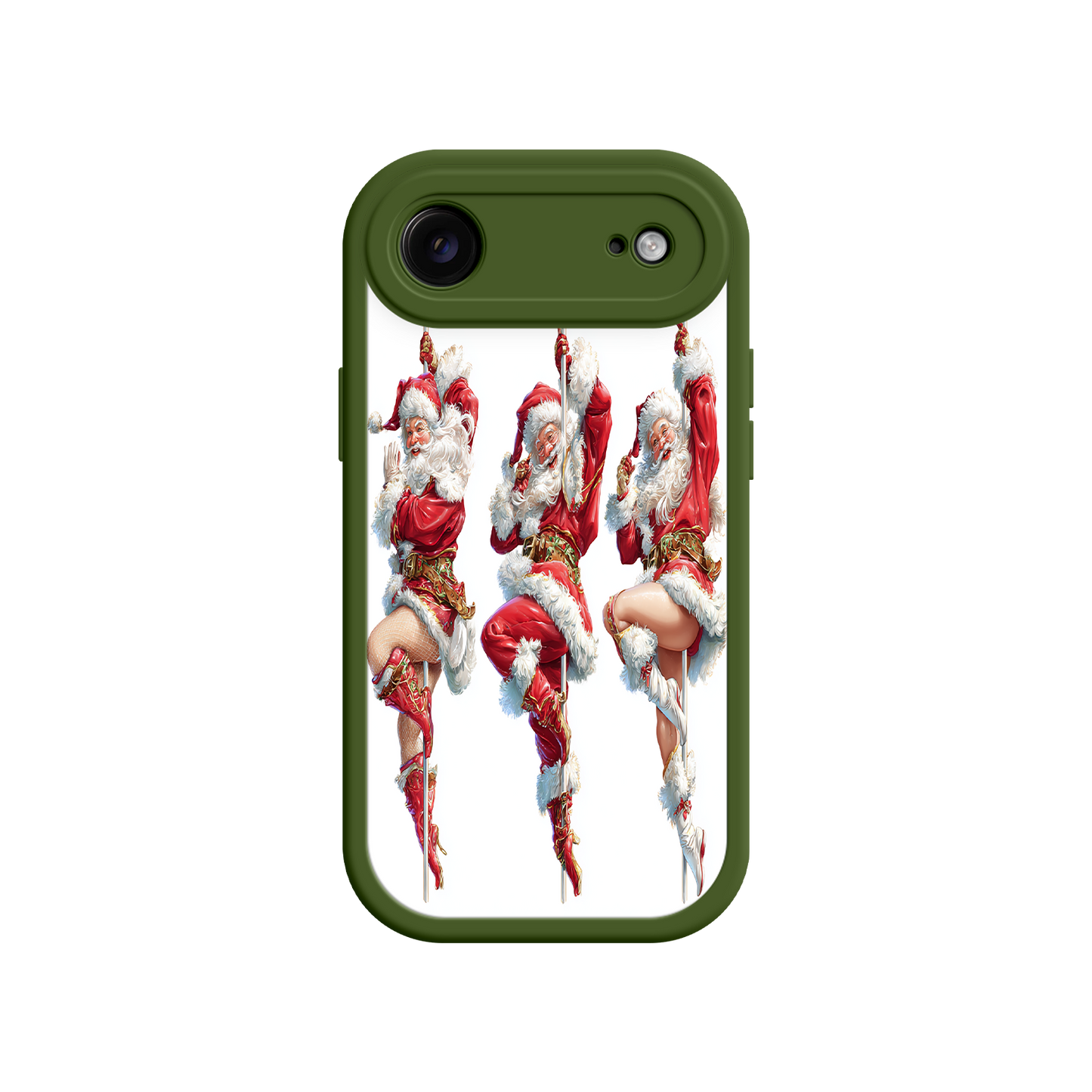 Santa dancer phone case for festive lifestyle shots