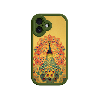 #MC0009 Factory Wholesale Peacock iPhone Case – Artistic Bird Design with Vibrant Feathers & Boho Style
