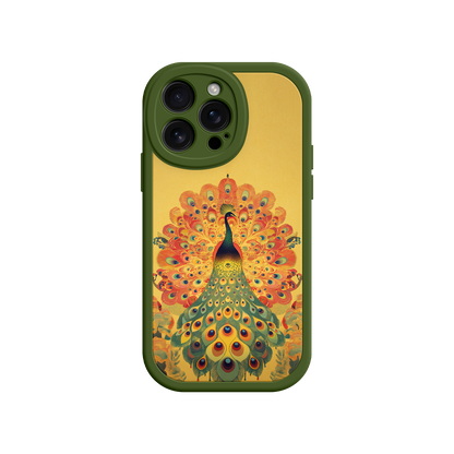 #MC0009 Factory Wholesale Peacock iPhone Case – Artistic Bird Design with Vibrant Feathers & Boho Style