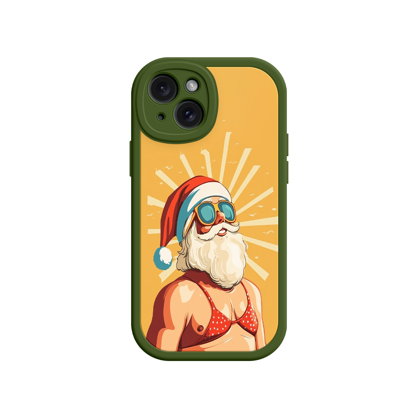 Santa with abs phone case for holiday gifting