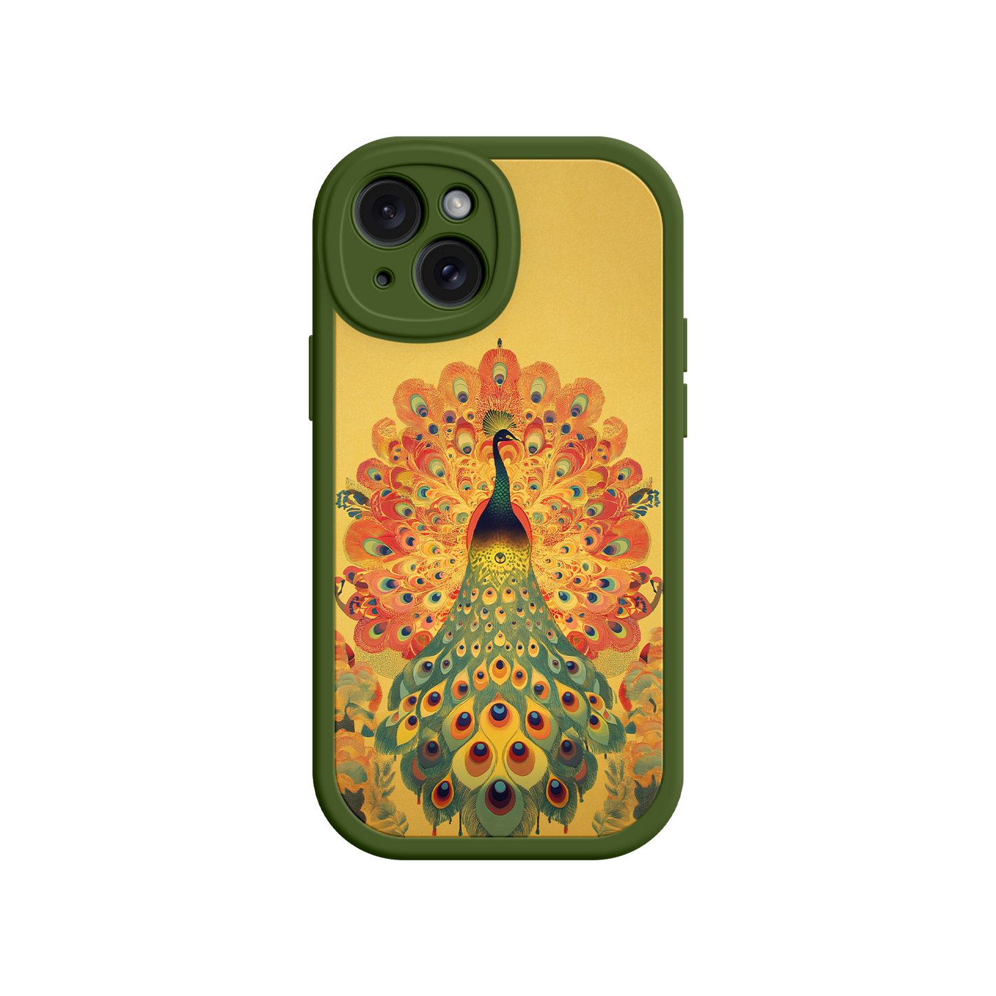 #MC0009 Factory Wholesale Peacock iPhone Case – Artistic Bird Design with Vibrant Feathers & Boho Style