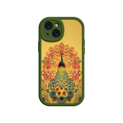 #MC0009 Factory Wholesale Peacock iPhone Case – Artistic Bird Design with Vibrant Feathers & Boho Style