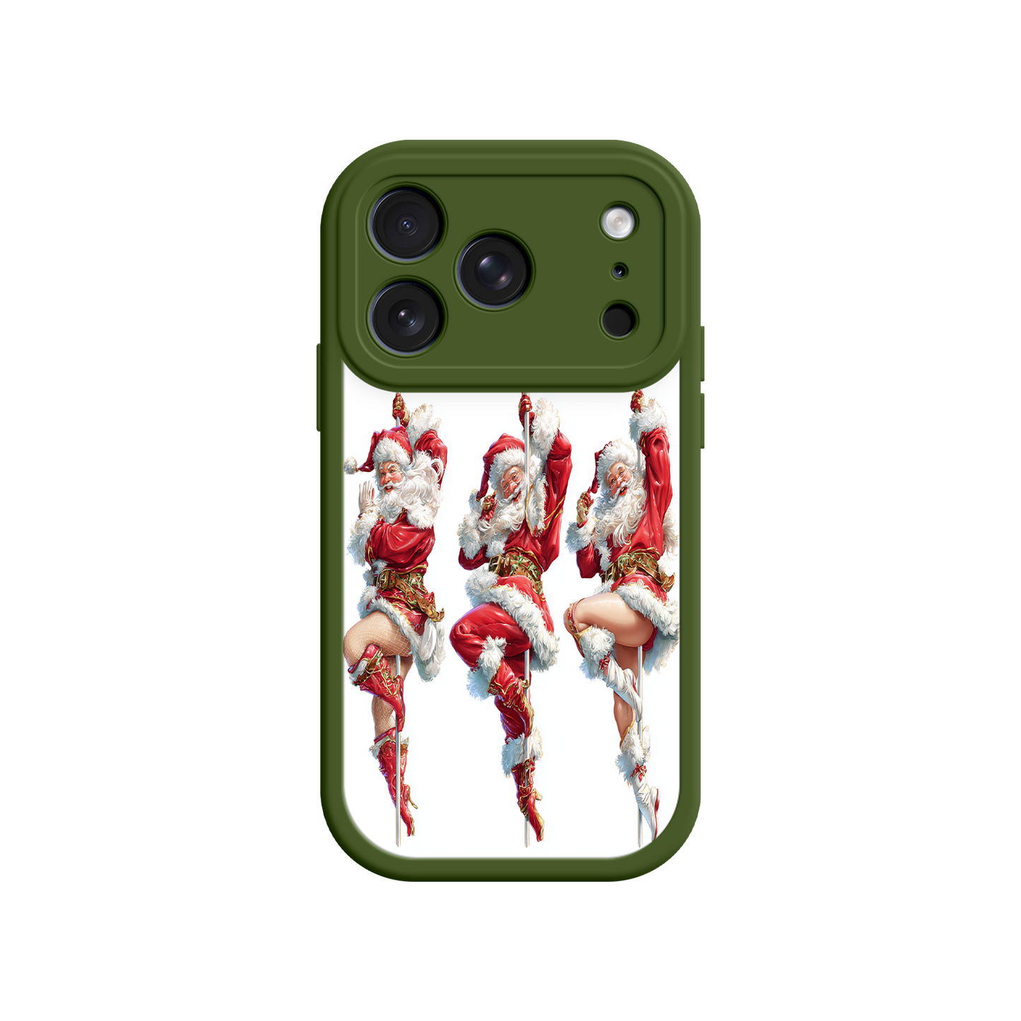 Holiday-themed phone case with retro cheer