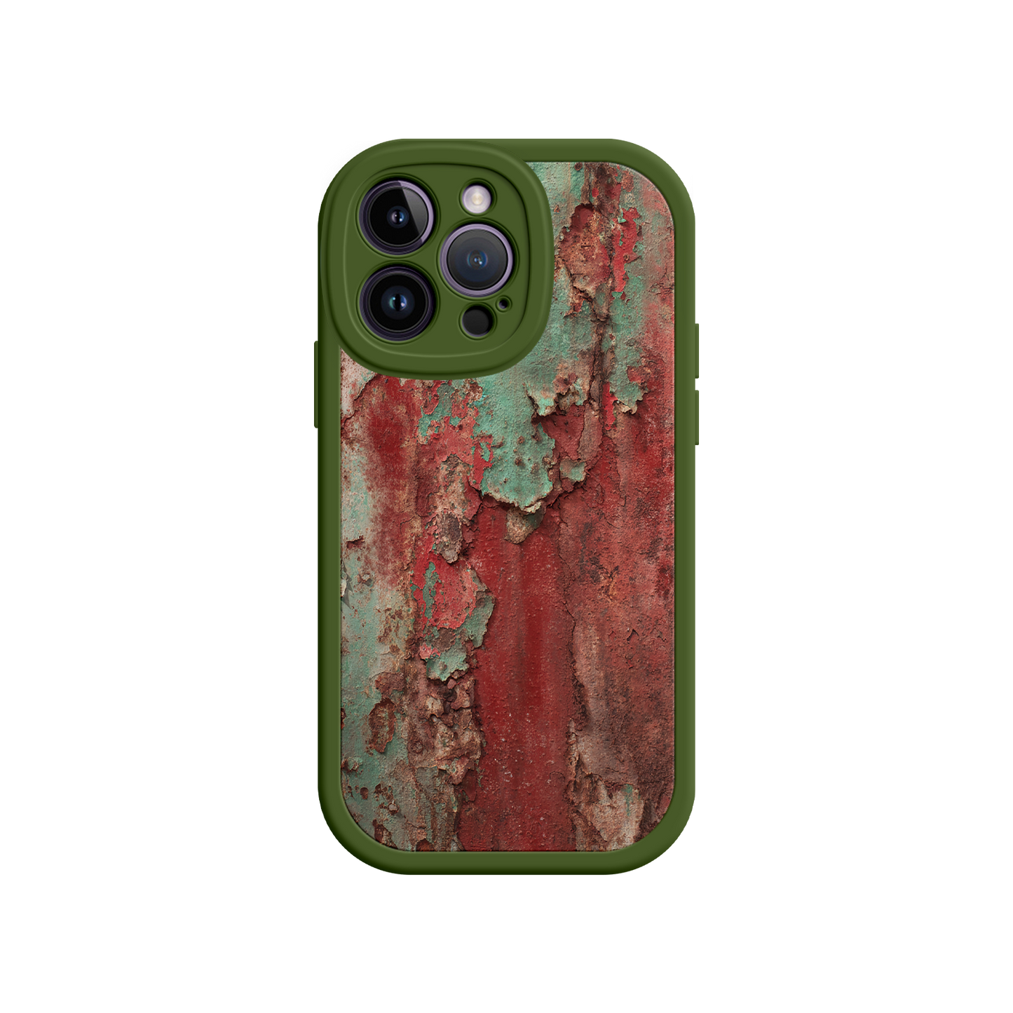 #MC0022 Factory Wholesale Rustic Metal Texture Phone Case – Vintage Industrial Style for iPhone 17
