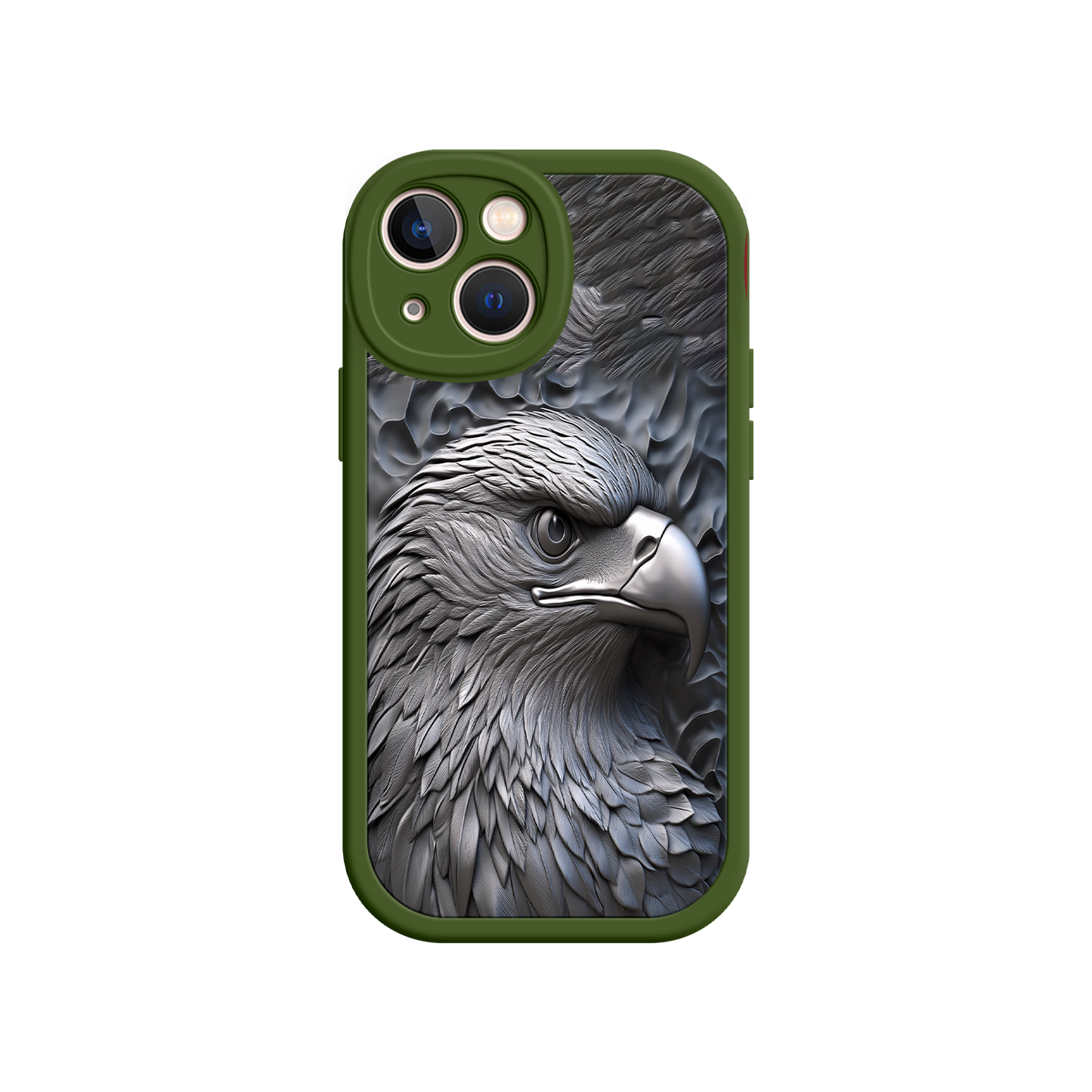 #MC0026 Factory Wholesale Embossed Eagle iPhone 17 Case – Grayscale 3D Design, Rugged Protective Cover, Symbol of Strength & Freedom