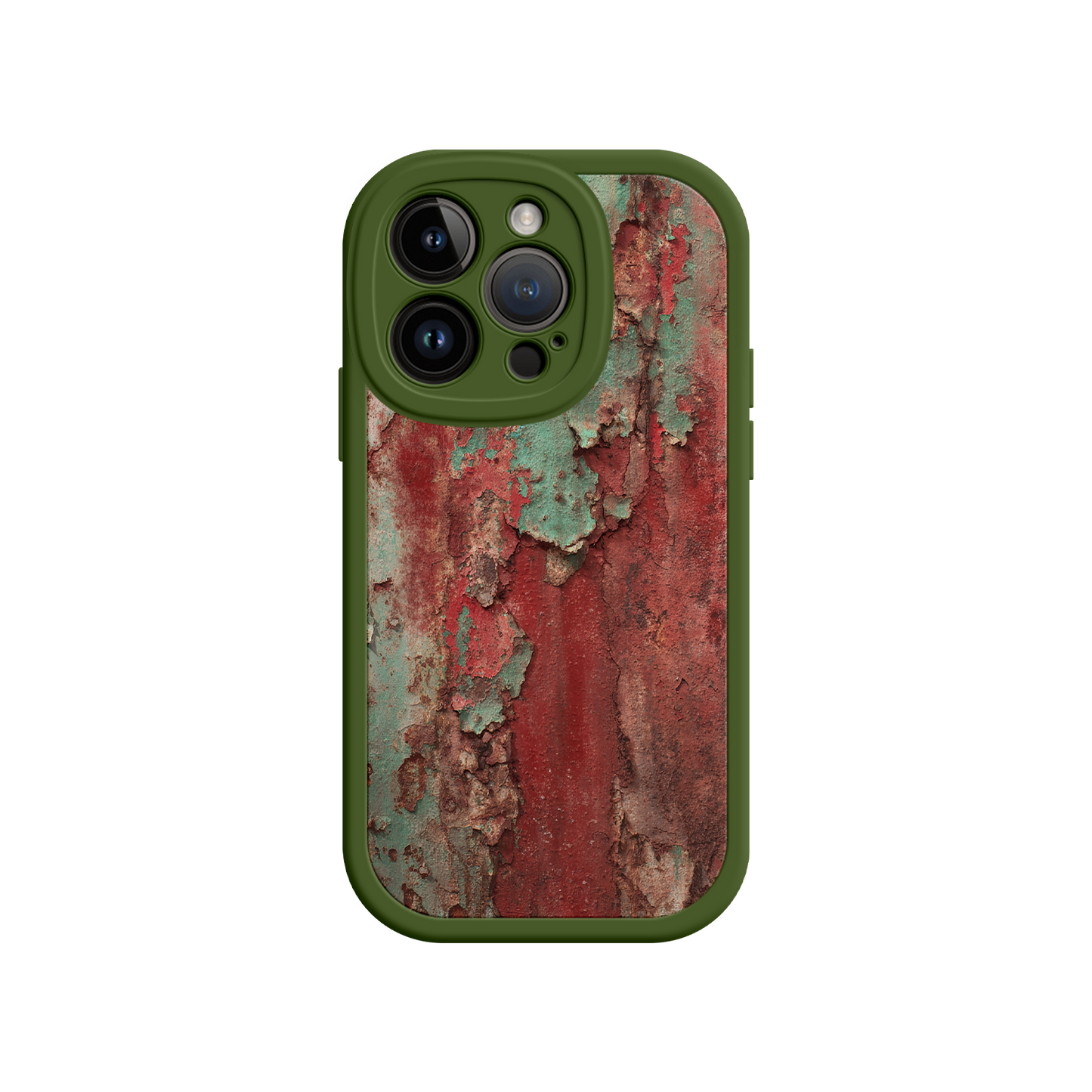 #MC0022 Factory Wholesale Rustic Metal Texture Phone Case – Vintage Industrial Style for iPhone 17