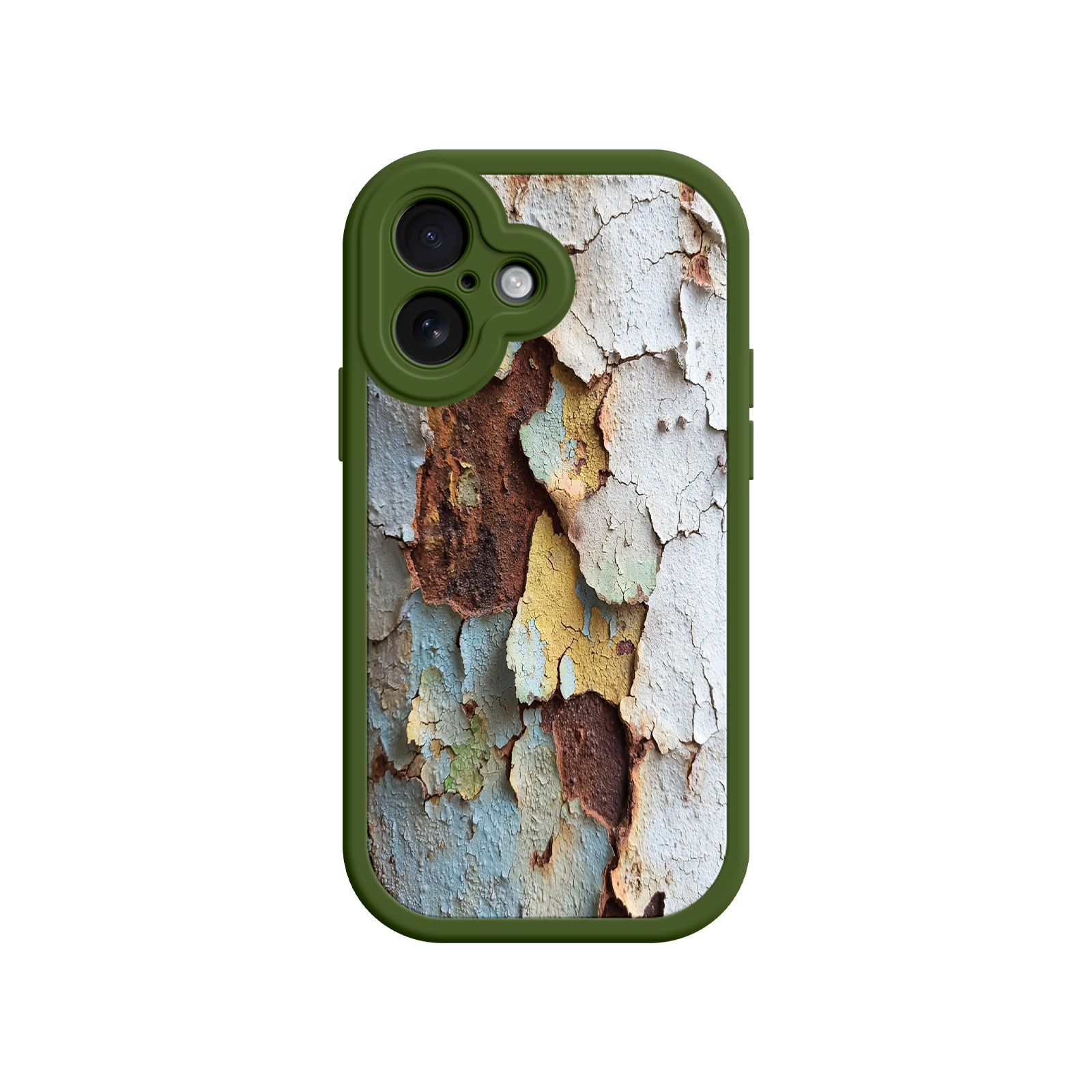 Distressed paint phone case with emotional depth
