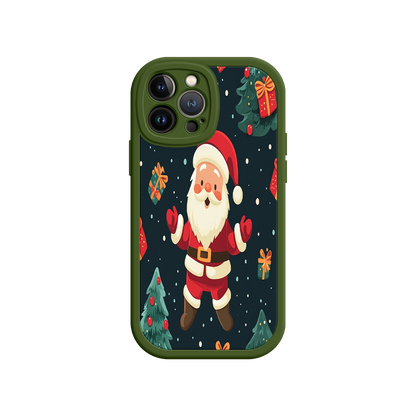 #MC0032 Factory Wholesale Festive Santa iPhone 17 Case – Christmas Holiday Design, Jolly Santa Claus, Gift Boxes & Trees