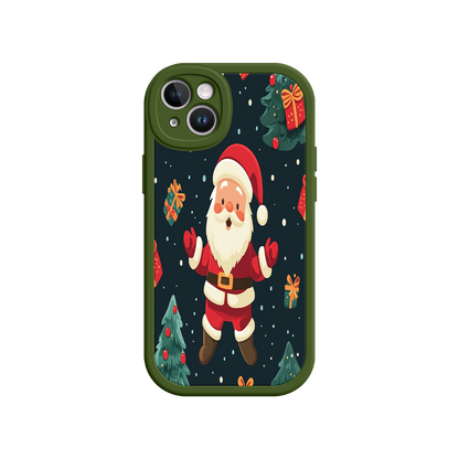 #MC0032 Factory Wholesale Festive Santa iPhone 17 Case – Christmas Holiday Design, Jolly Santa Claus, Gift Boxes & Trees