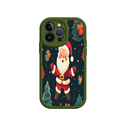 #MC0032 Factory Wholesale Festive Santa iPhone 17 Case – Christmas Holiday Design, Jolly Santa Claus, Gift Boxes & Trees