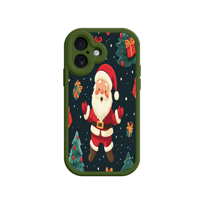 #MC0032 Factory Wholesale Festive Santa iPhone 17 Case – Christmas Holiday Design, Jolly Santa Claus, Gift Boxes & Trees