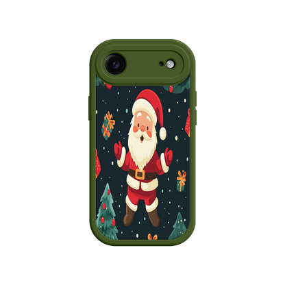 #MC0032 Factory Wholesale Festive Santa iPhone 17 Case – Christmas Holiday Design, Jolly Santa Claus, Gift Boxes & Trees