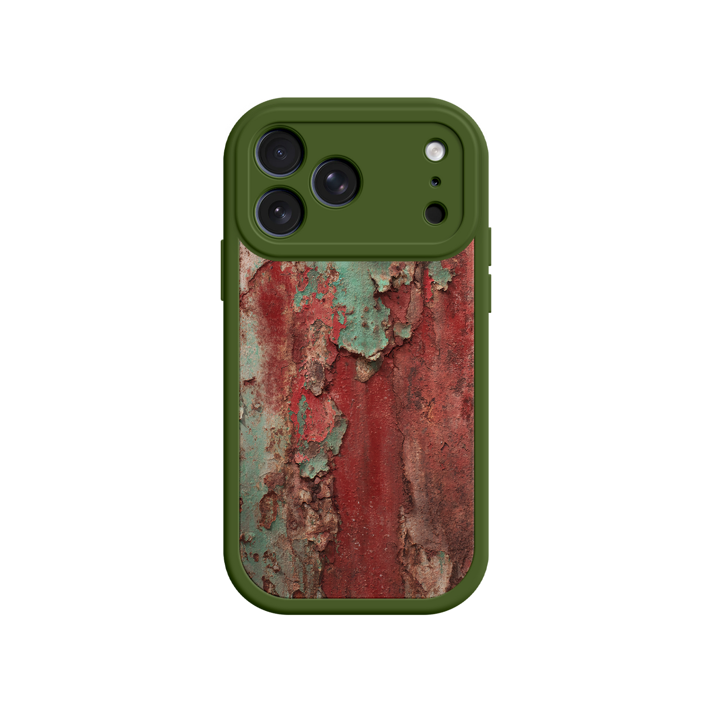 #MC0022 Factory Wholesale Rustic Metal Texture Phone Case – Vintage Industrial Style for iPhone 17