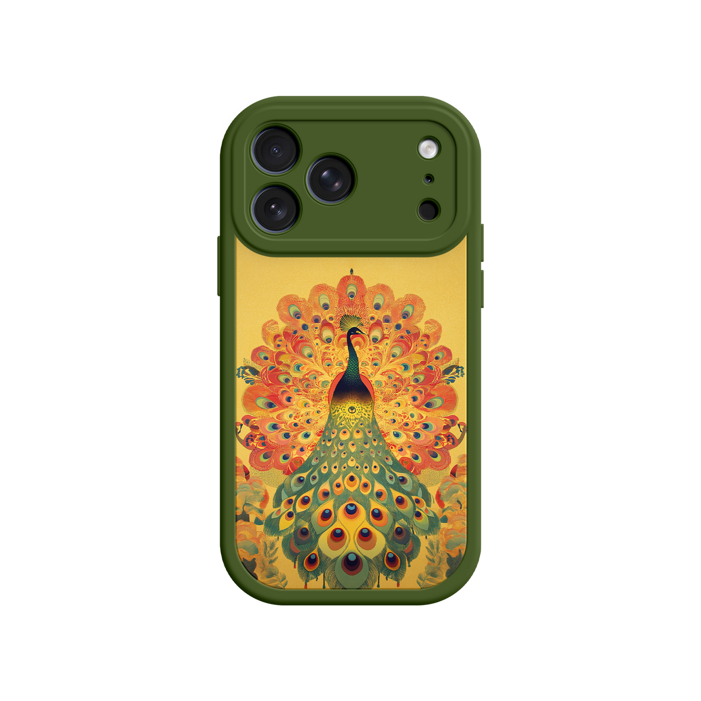 #MC0009 Factory Wholesale Peacock iPhone Case – Artistic Bird Design with Vibrant Feathers & Boho Style