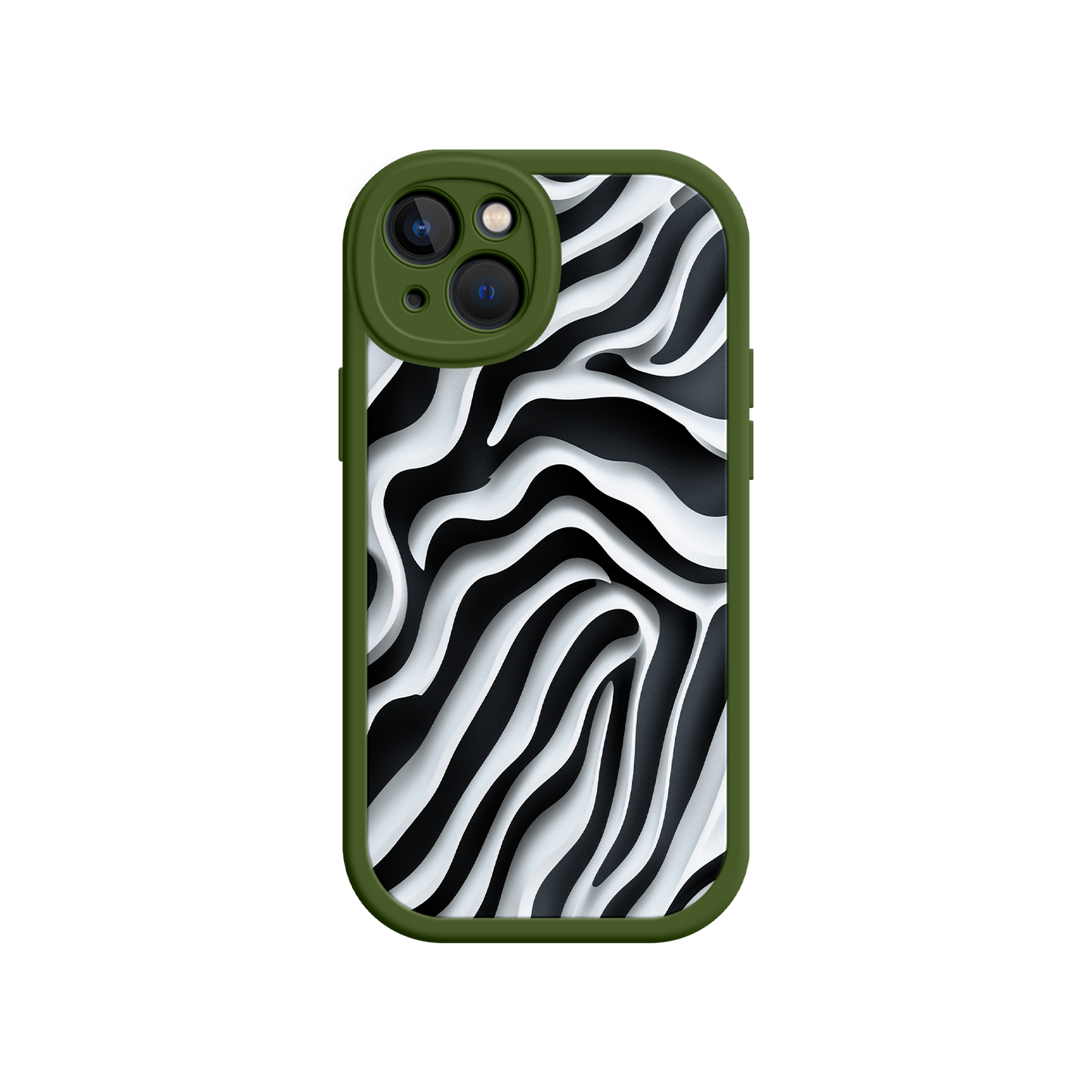 #MC0040 Factory Wholesale Zebra Pattern iPhone 17 Case – Black & White Protective Cover for iPhone 16 Pro / Max