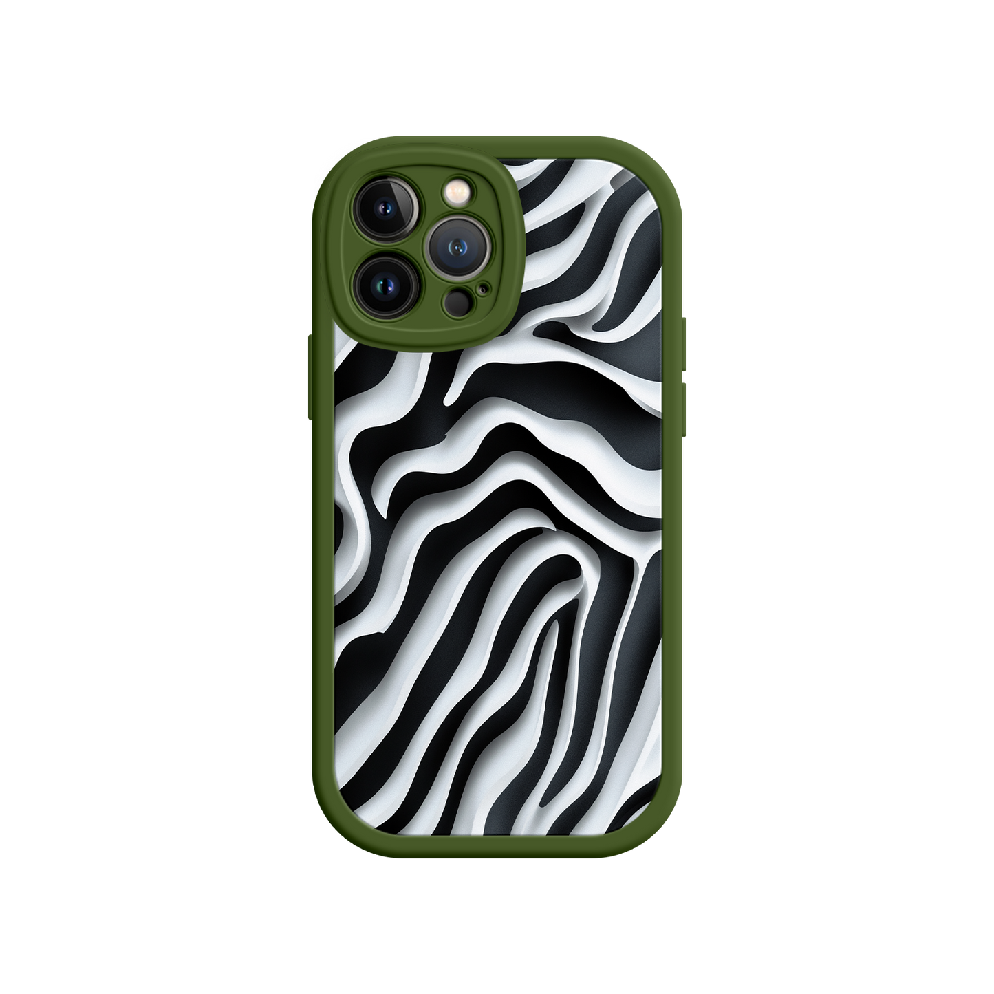 #MC0040 Factory Wholesale Zebra Pattern iPhone 17 Case – Black & White Protective Cover for iPhone 16 Pro / Max
