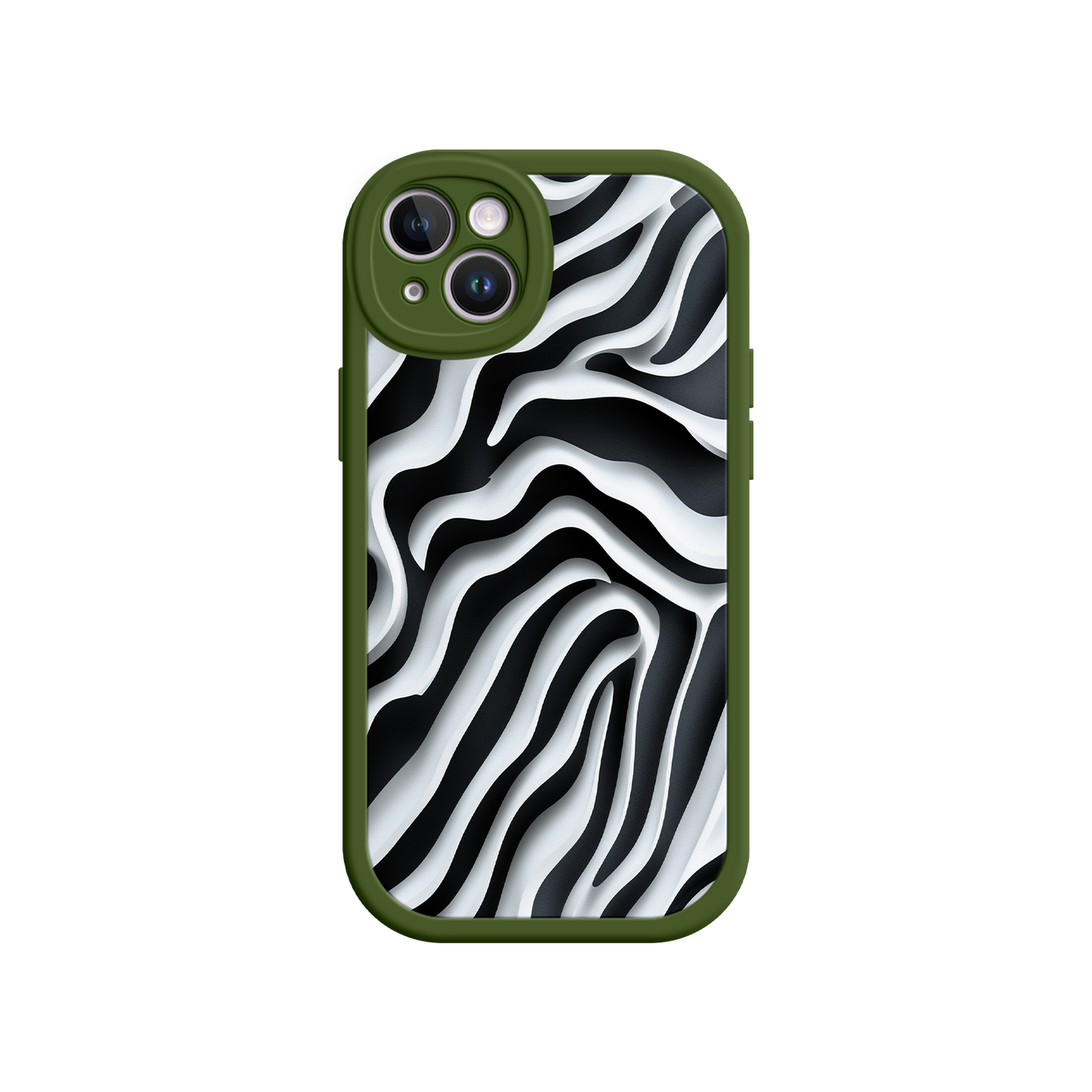 #MC0040 Factory Wholesale Zebra Pattern iPhone 17 Case – Black & White Protective Cover for iPhone 16 Pro / Max