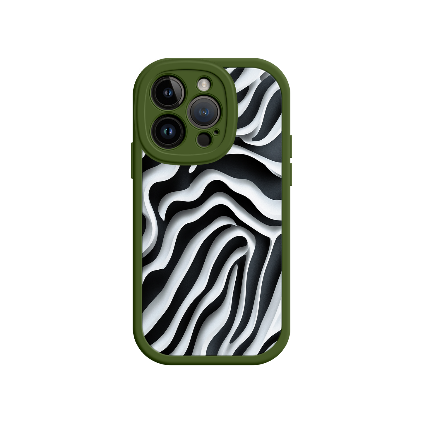 #MC0040 Factory Wholesale Zebra Pattern iPhone 17 Case – Black & White Protective Cover for iPhone 16 Pro / Max