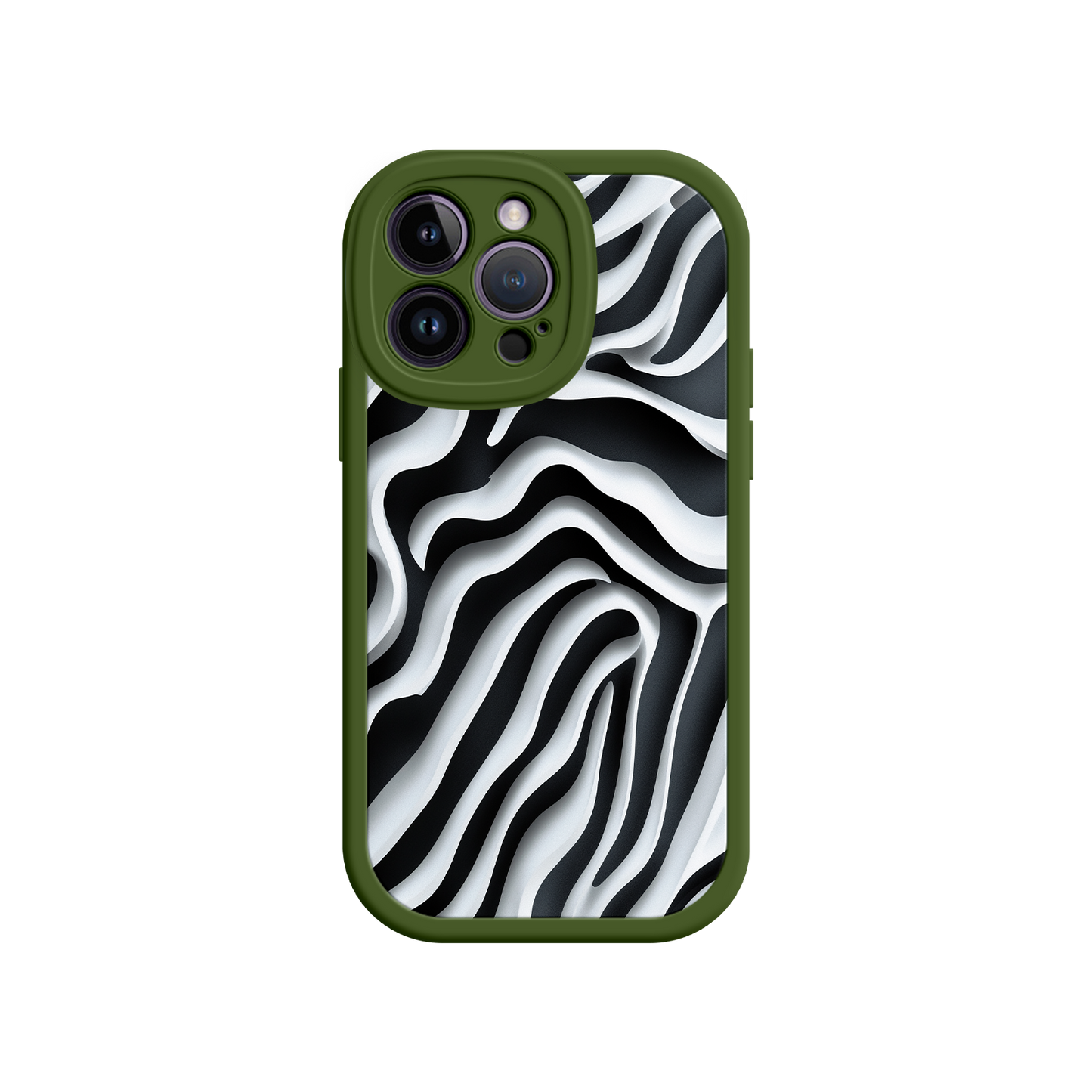 #MC0040 Factory Wholesale Zebra Pattern iPhone 17 Case – Black & White Protective Cover for iPhone 16 Pro / Max