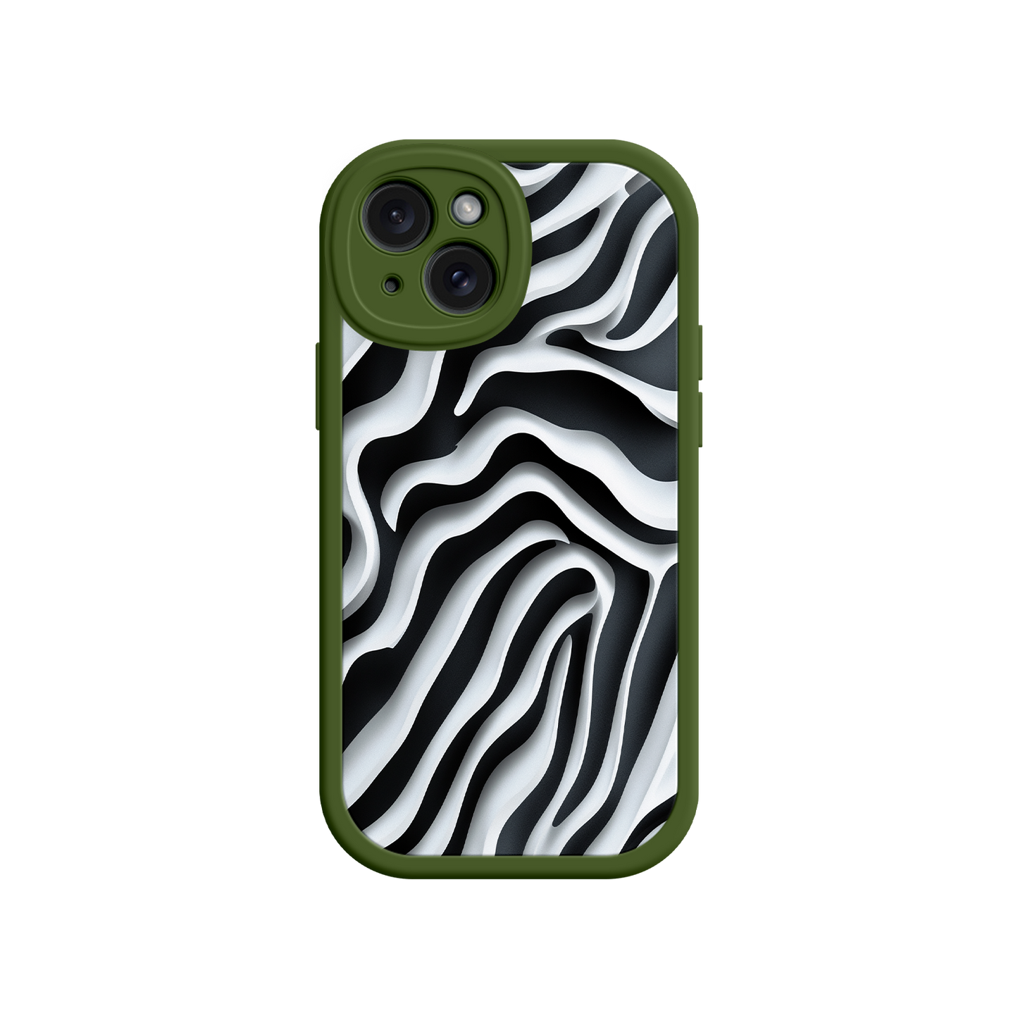 #MC0040 Factory Wholesale Zebra Pattern iPhone 17 Case – Black & White Protective Cover for iPhone 16 Pro / Max