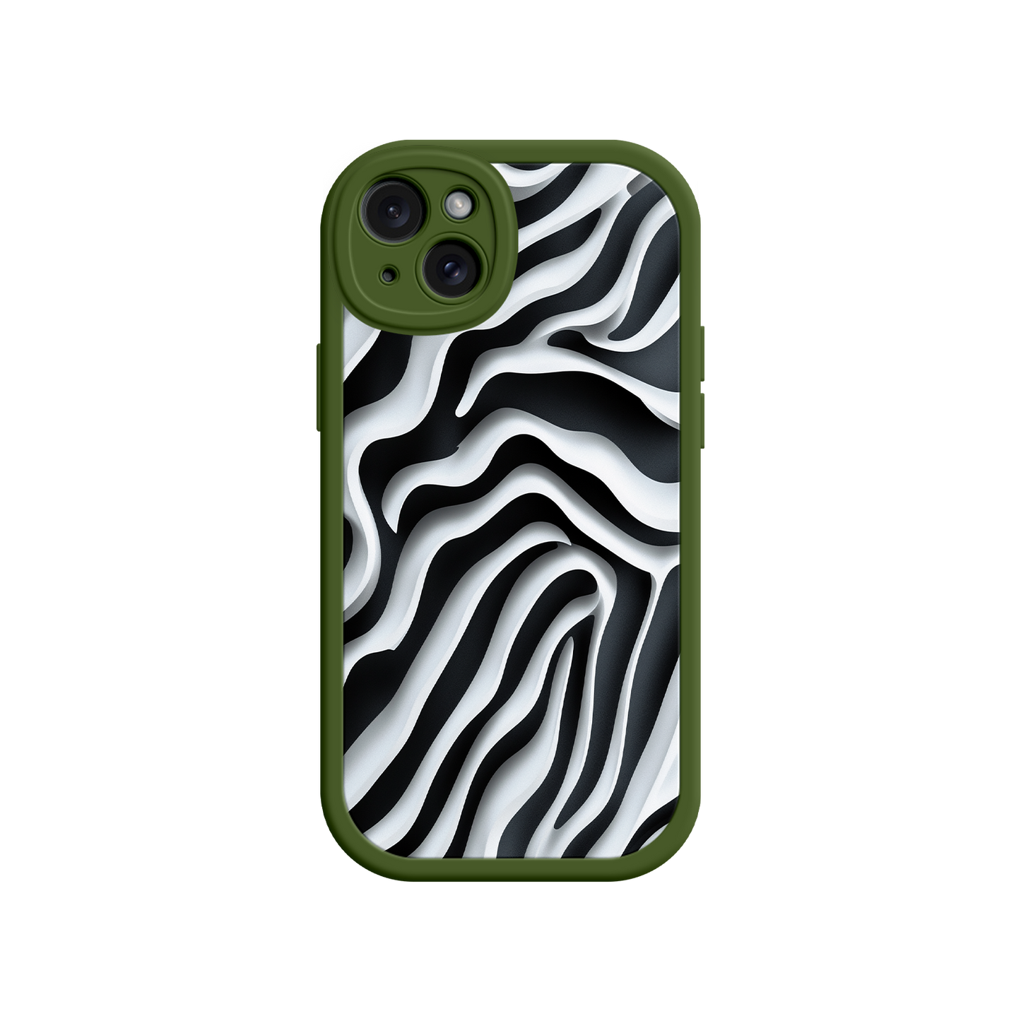 #MC0040 Factory Wholesale Zebra Pattern iPhone 17 Case – Black & White Protective Cover for iPhone 16 Pro / Max