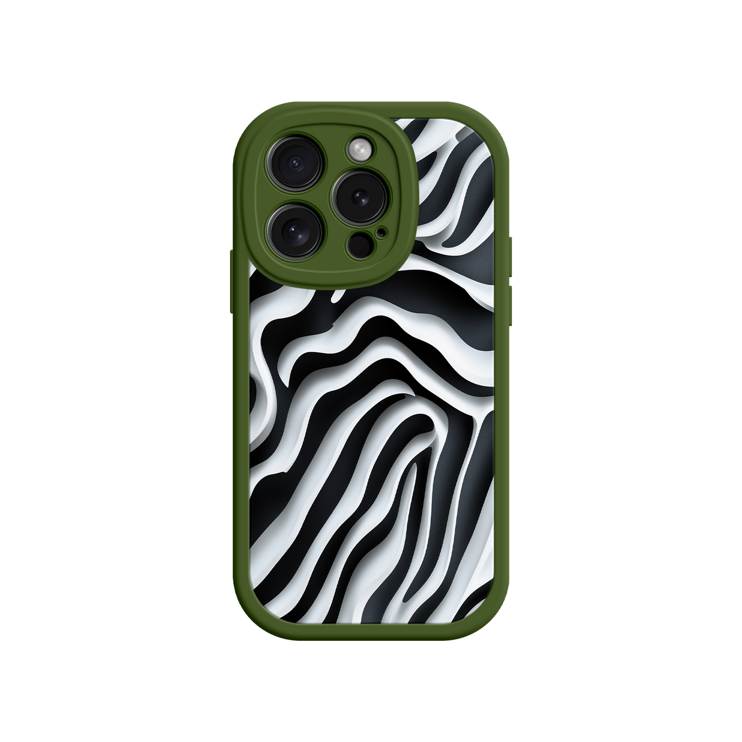 #MC0040 Factory Wholesale Zebra Pattern iPhone 17 Case – Black & White Protective Cover for iPhone 16 Pro / Max