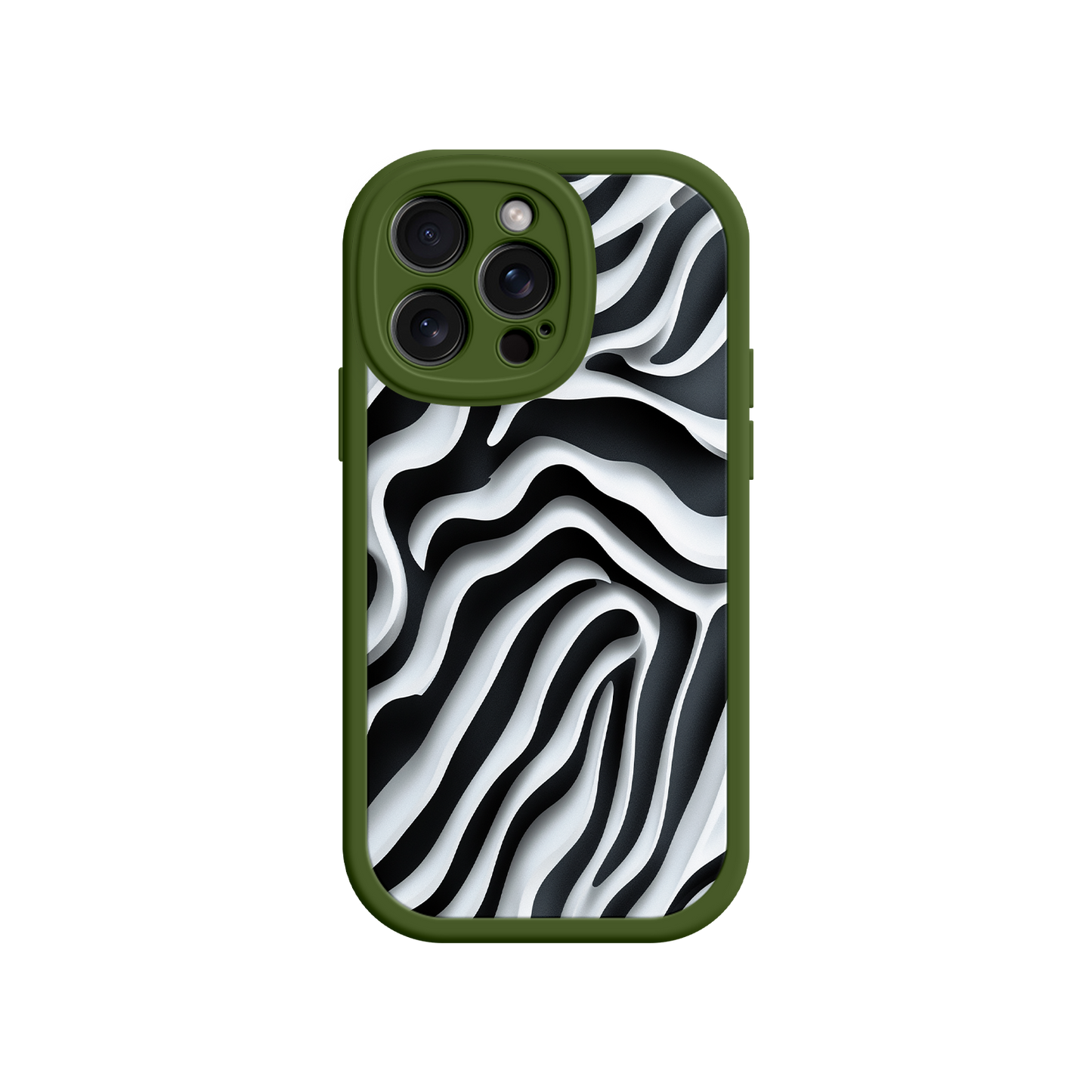 #MC0040 Factory Wholesale Zebra Pattern iPhone 17 Case – Black & White Protective Cover for iPhone 16 Pro / Max