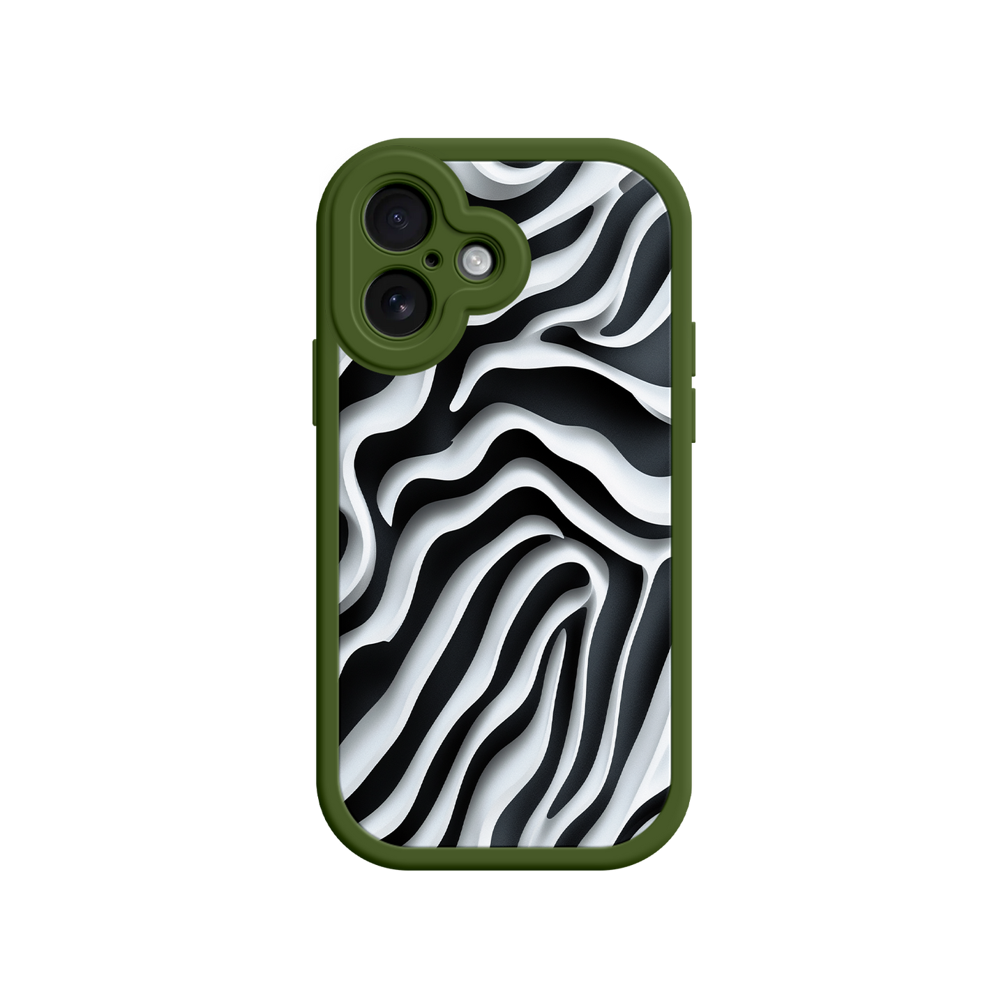 #MC0040 Factory Wholesale Zebra Pattern iPhone 17 Case – Black & White Protective Cover for iPhone 16 Pro / Max