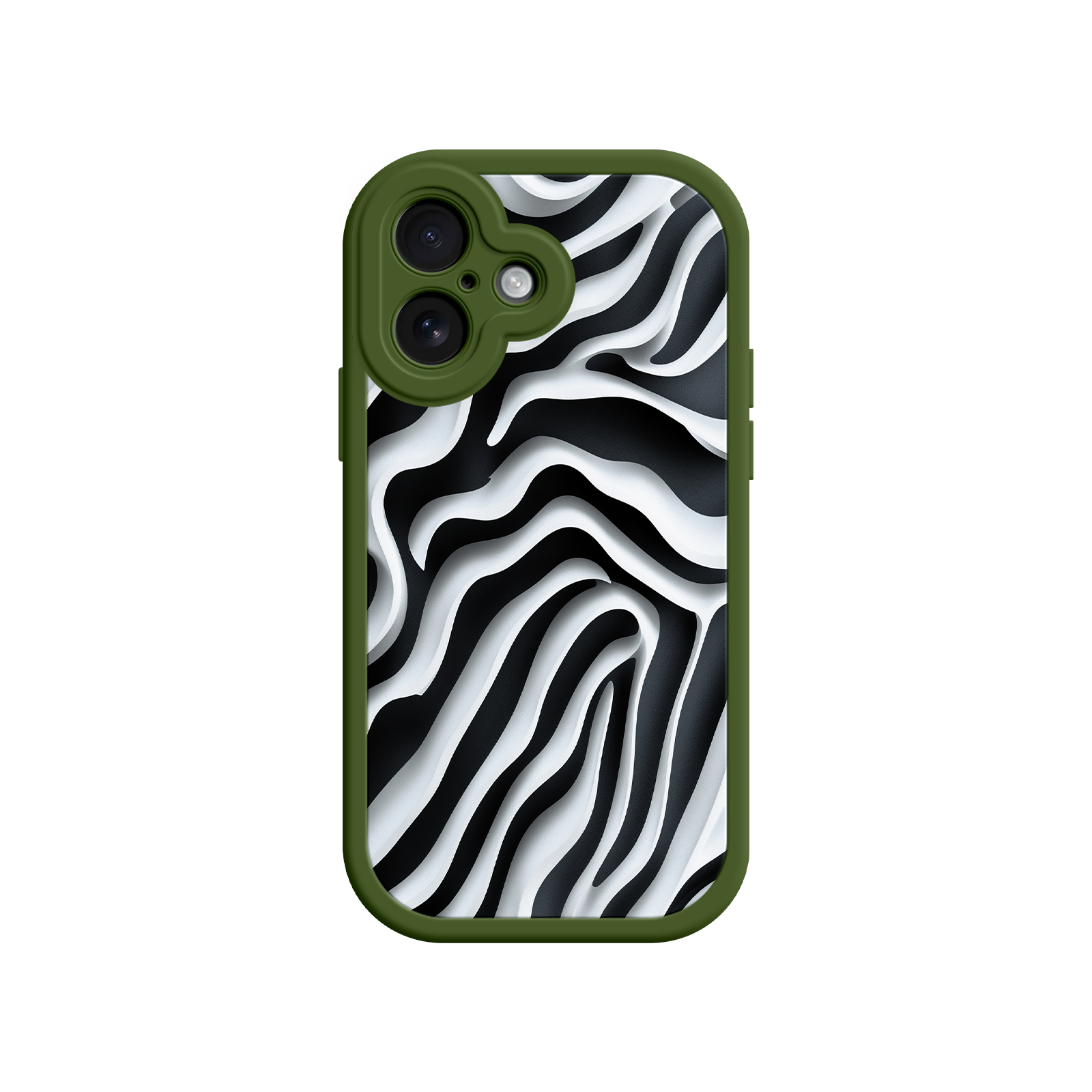 Zebra Pattern iPhone 17 Case – Black & White Protective Cover for iPhone 16 Pro / Max