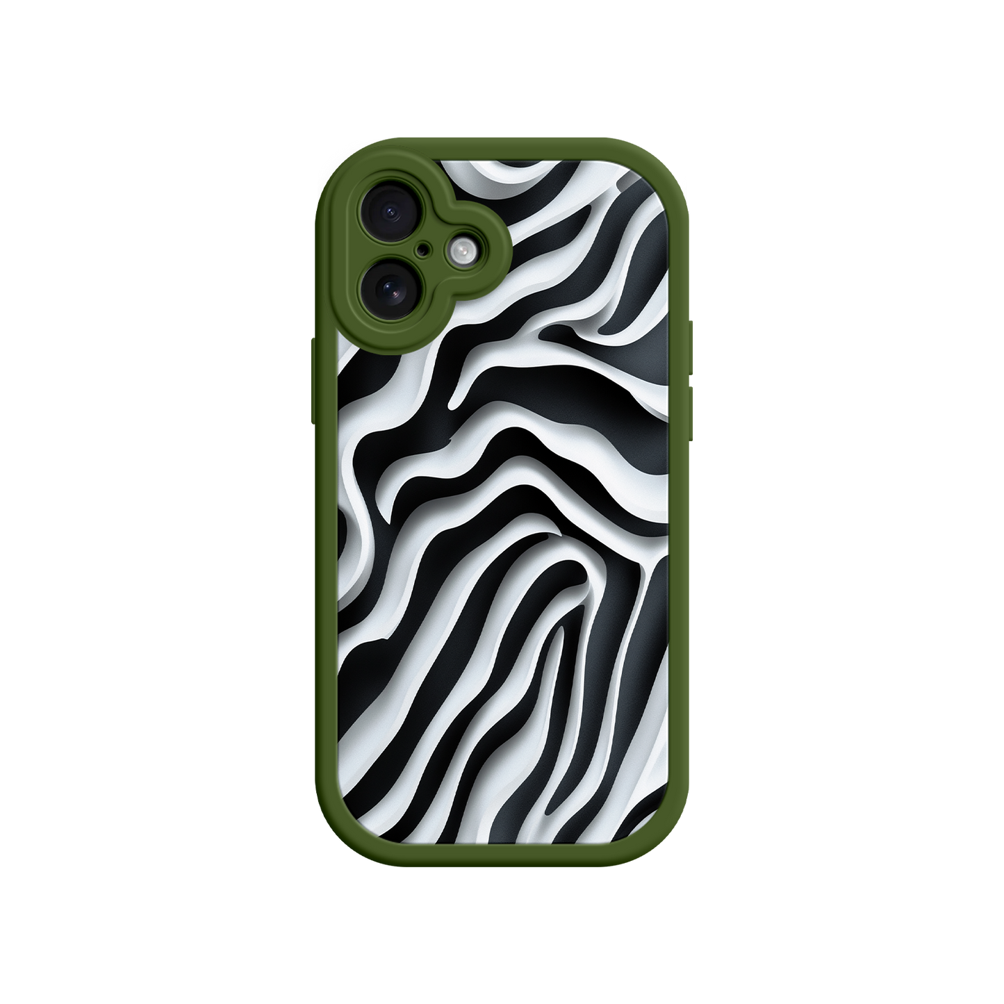 #MC0040 Factory Wholesale Zebra Pattern iPhone 17 Case – Black & White Protective Cover for iPhone 16 Pro / Max