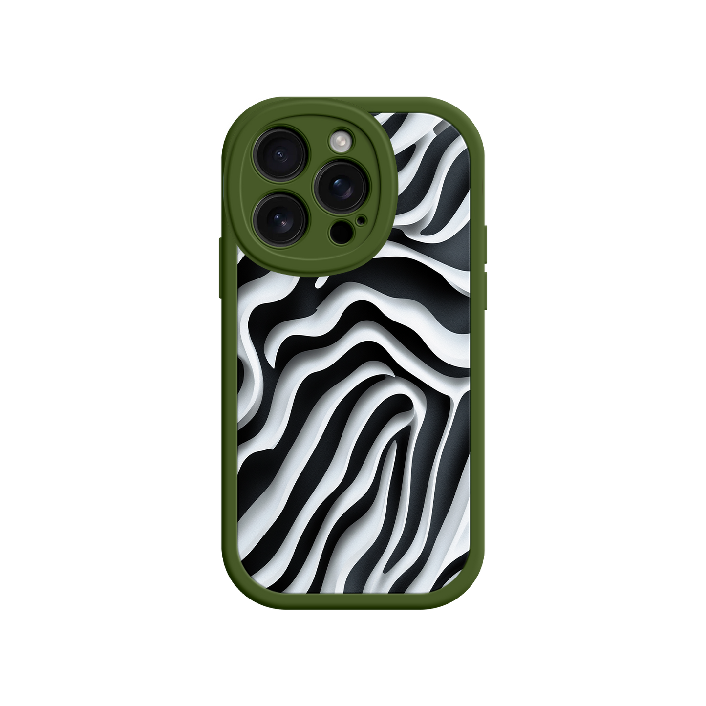 #MC0040 Factory Wholesale Zebra Pattern iPhone 17 Case – Black & White Protective Cover for iPhone 16 Pro / Max