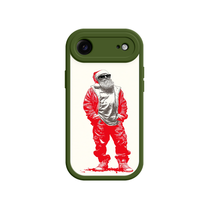 Red Santa phone case with modern streetwear design