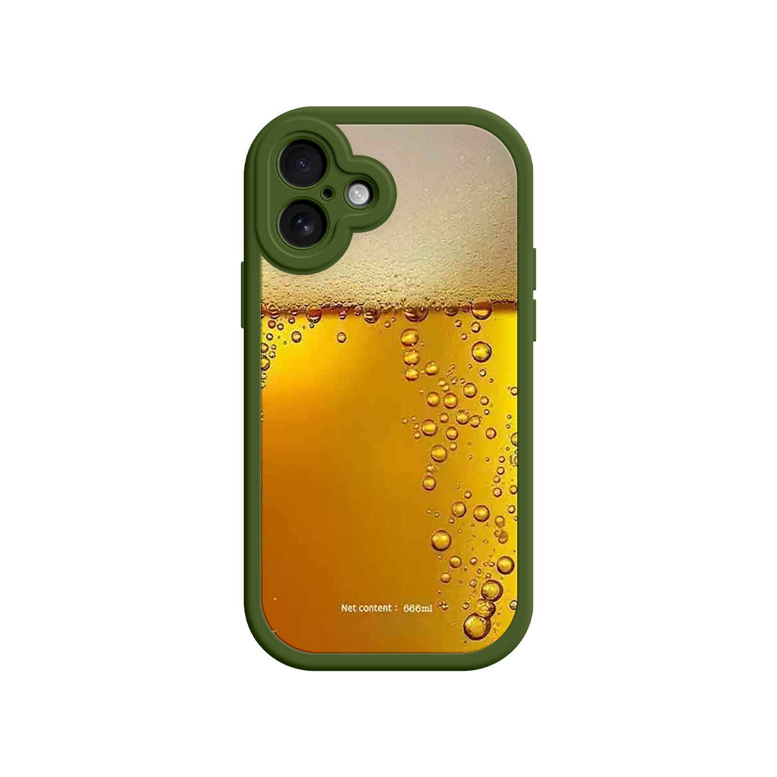 Funny Beer Glass Phone Case – Realistic Foam Design, Novelty Gift for Beer Lovers