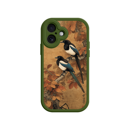 Nature phone case with expressive bird design