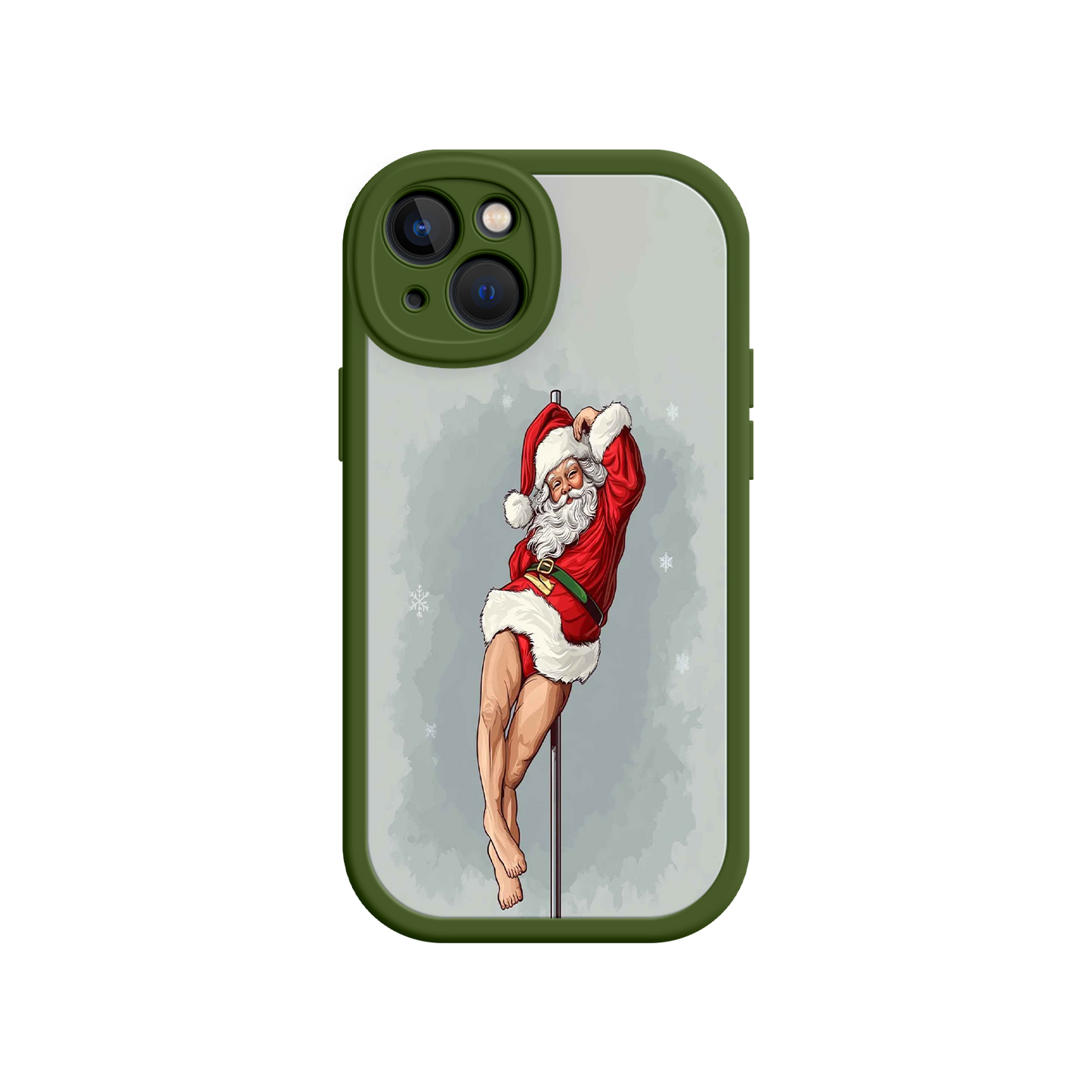 #MC0038 Factory Wholesale Pole Dancing Santa Claus iPhone 17 Case – Funny Christmas Art, Cheeky Holiday Design, Festive Adult Humor