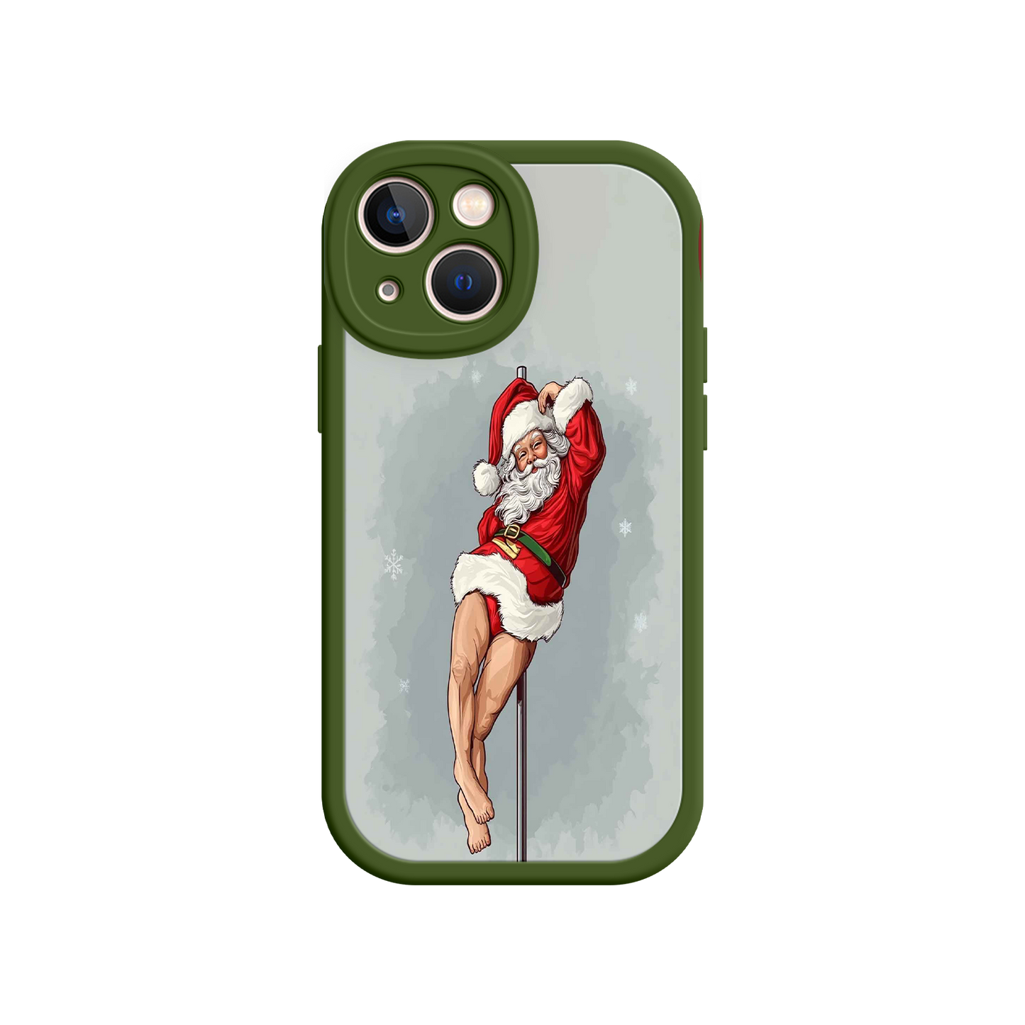 #MC0038 Factory Wholesale Pole Dancing Santa Claus iPhone 17 Case – Funny Christmas Art, Cheeky Holiday Design, Festive Adult Humor