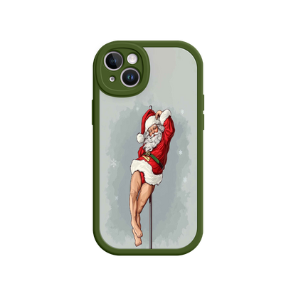 #MC0038 Factory Wholesale Pole Dancing Santa Claus iPhone 17 Case – Funny Christmas Art, Cheeky Holiday Design, Festive Adult Humor