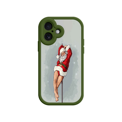 #MC0038 Factory Wholesale Pole Dancing Santa Claus iPhone 17 Case – Funny Christmas Art, Cheeky Holiday Design, Festive Adult Humor