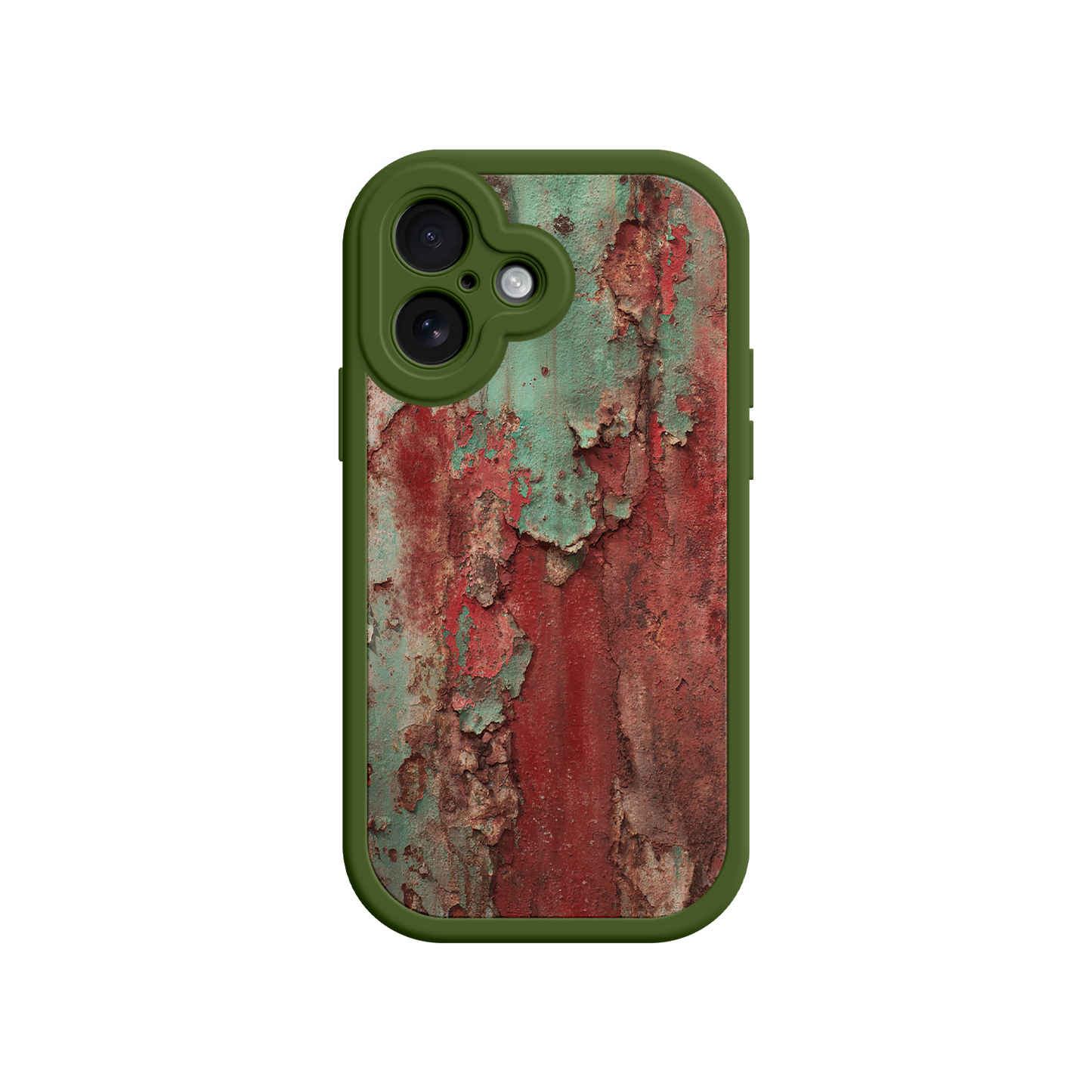 #MC0022 Factory Wholesale Rustic Metal Texture Phone Case – Vintage Industrial Style for iPhone 17