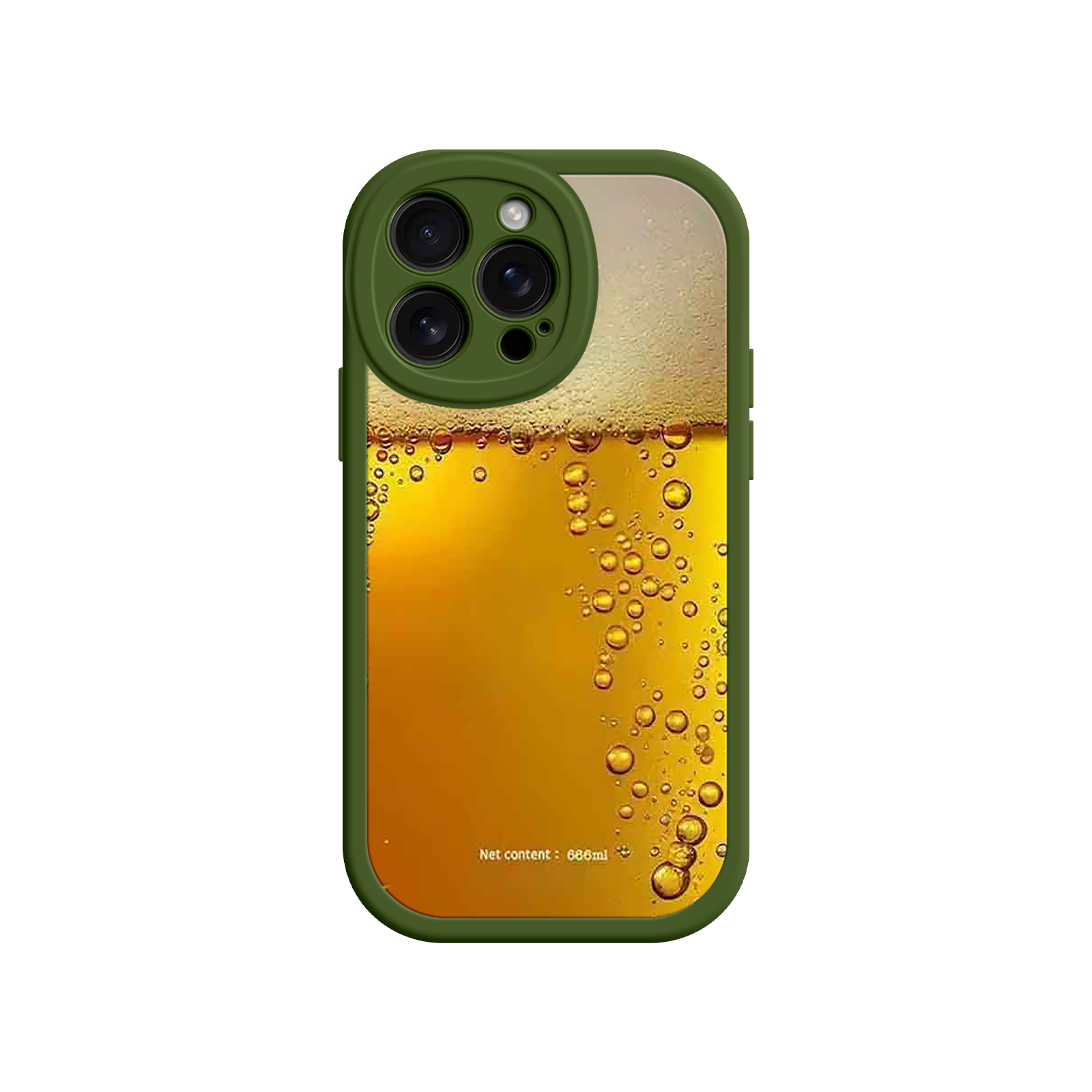 Funny Beer Glass Phone Case – Realistic Foam Design, Novelty Gift for Beer Lovers