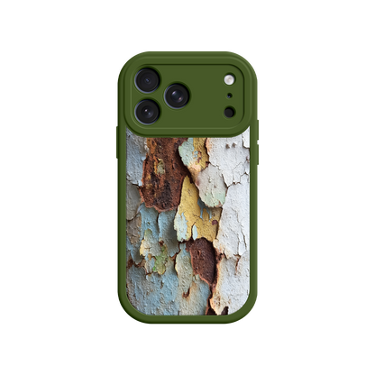 Abstract paint texture phone case in earthy tones
