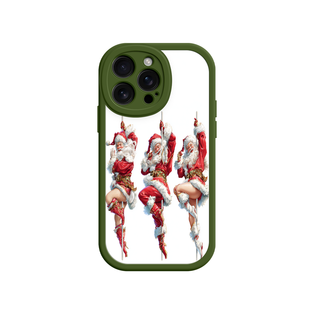 Retro iPhone case with theatrical Christmas theme