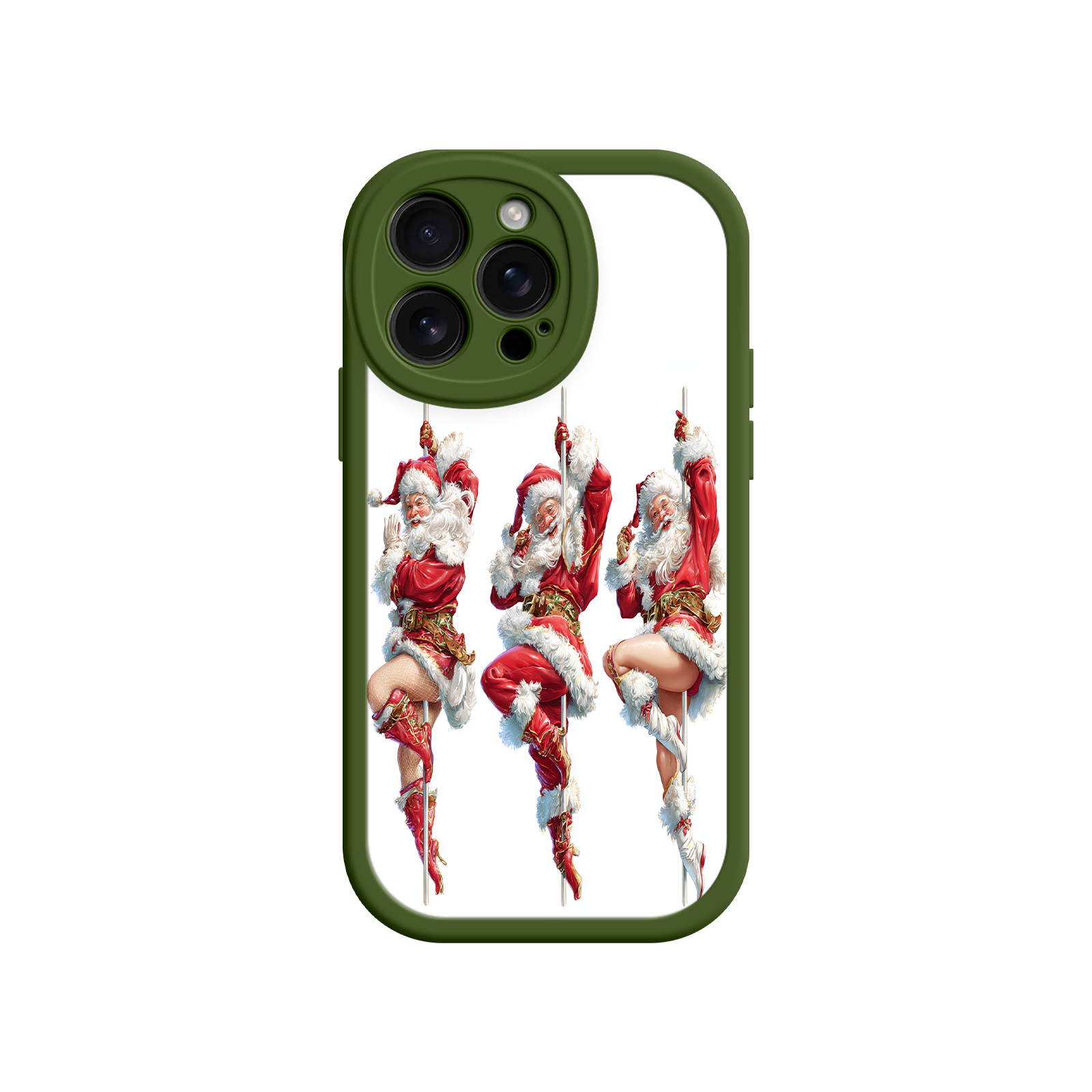 Pin-up style phone case with Christmas dance illustration
